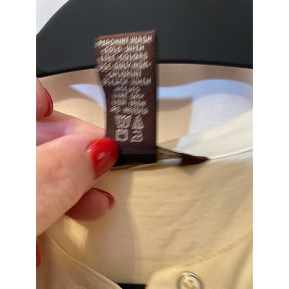 Bit-N-Bridle 1X Button Up Tunic 3/4 Roll Tab Sleeves Cream - Picture 5 of 5